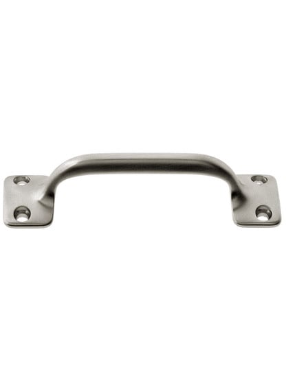 3 1/2 inch On Center Solid Brass Handle in Satin Nickel.